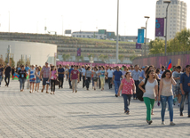 İlk Avropa Oyunlarının bağlanış mərasiminə dəqiqələr qalır. Bakı, Azərbaycan, 28 iyun 2015